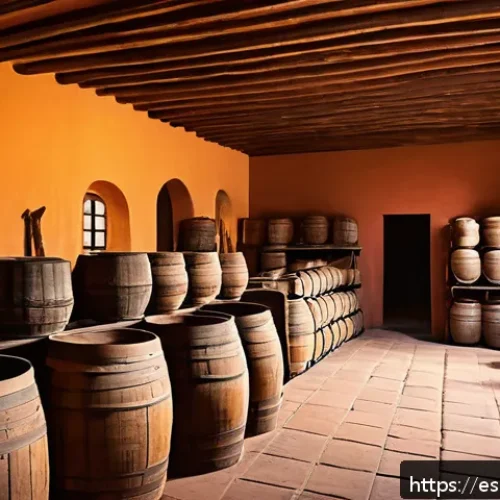 Home 29 전통주 브랜드의 음용 문화 연구 - A warm, inviting scene of a small rustic Mexican mezcal distillery interior during the golden hour, ...